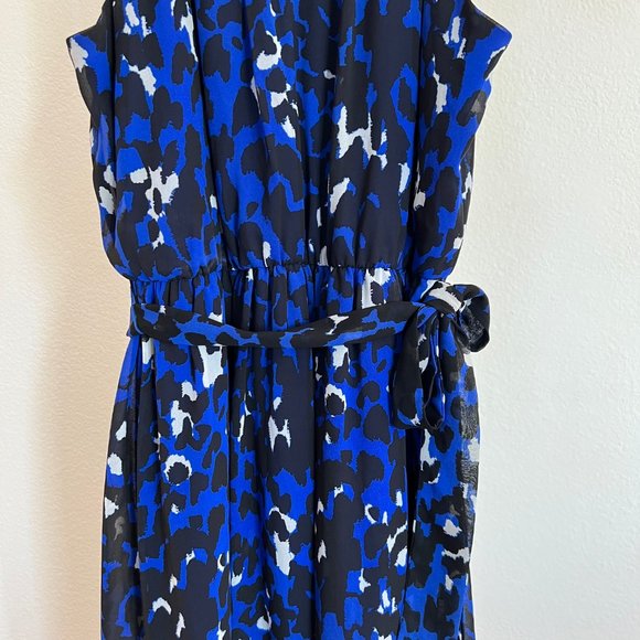 Thalia Sodi Size M Geometric Sleeveless Embellished High-Low Tie Waist Dress - Picture 5 of 10